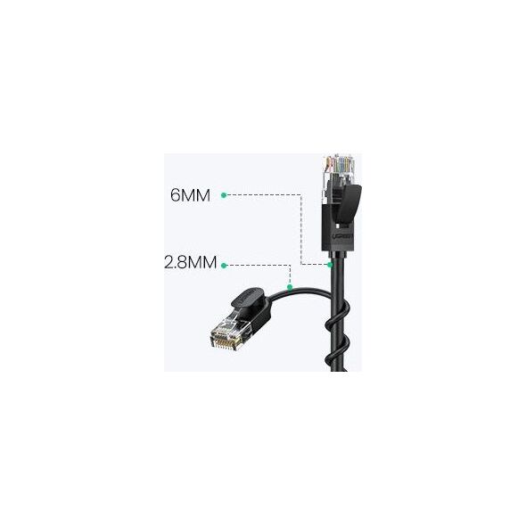 Ugreen Ugreen kabel przewód internetowy sieciowy Ethernet patchcord RJ45 Cat 6A UTP 1000Mbps 1 m czarny (70332) uniwersalny (58914-uniw) - 58914-uniw 7363220 6957303873326