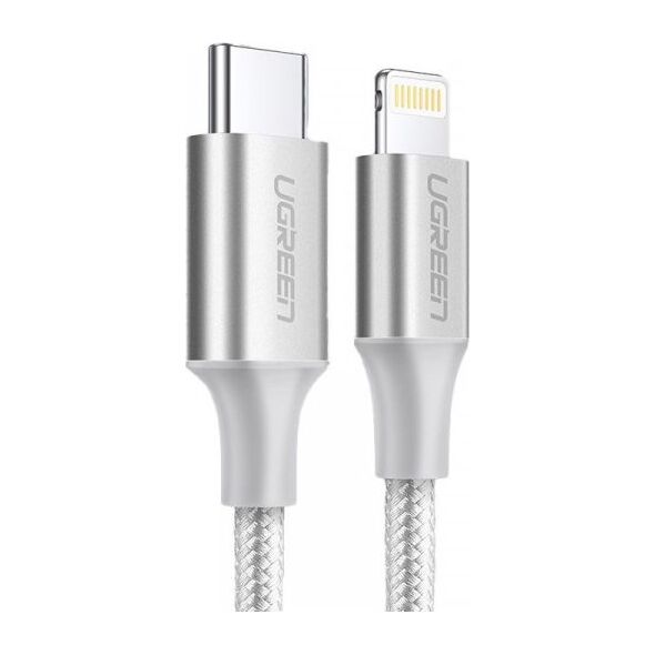 Kabel USB Ugreen USB-A - 1 m Srebrny (107697) 7363281 6957303875238
