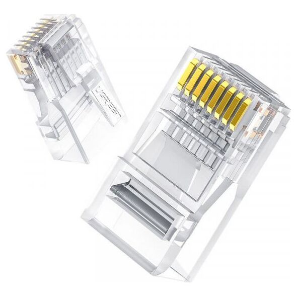 Ugreen Ugreen 100x wtyk wtyczka złączka końcówka RJ45 8P8C Cat 6 przezroczysty (60558) 7363552 6957303865581