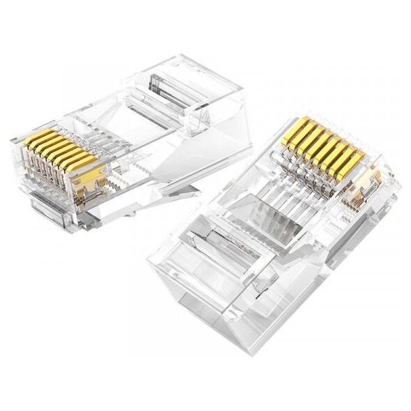 Ugreen Ugreen 100x wtyk wtyczka złączka końcówka RJ45 8P8C Cat 6 przezroczysty (60558) 7363552 6957303865581