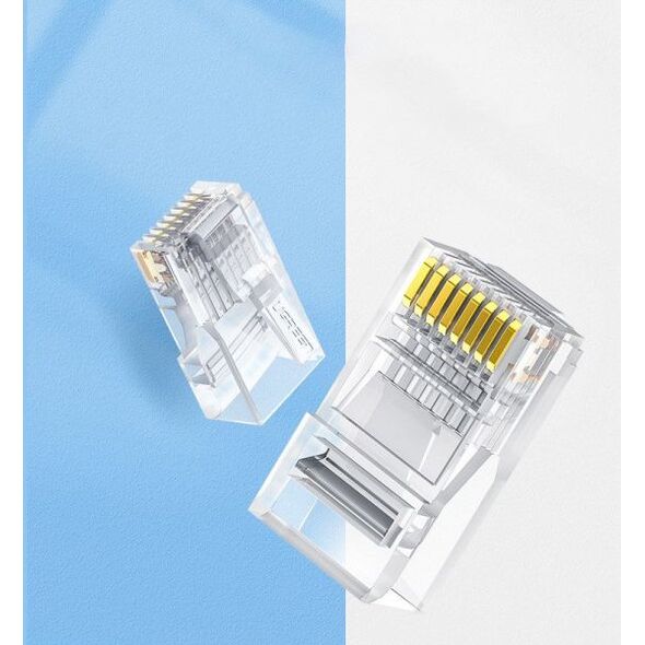 Ugreen Ugreen 100x wtyk wtyczka złączka końcówka RJ45 8P8C Cat 6 przezroczysty (60558) 7363552 6957303865581