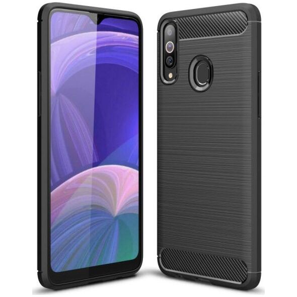 Etui SAMSUNG GALAXY A20S Pancerne Carbon czarne 7368105 5903396031045