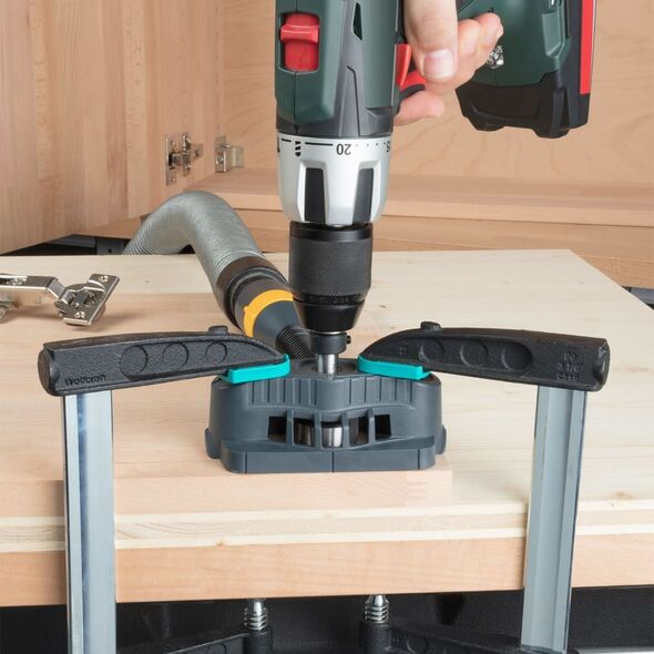 Wolfcraft Przenośna przystawka wspomagająca wiercenie wiertłami cylindrycznymi i FORSTNER Wolfcraft 7416673 4006885468603