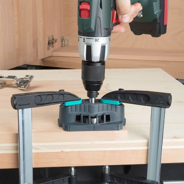 Wolfcraft Przenośna przystawka wspomagająca wiercenie wiertłami cylindrycznymi i FORSTNER Wolfcraft 7416673 4006885468603