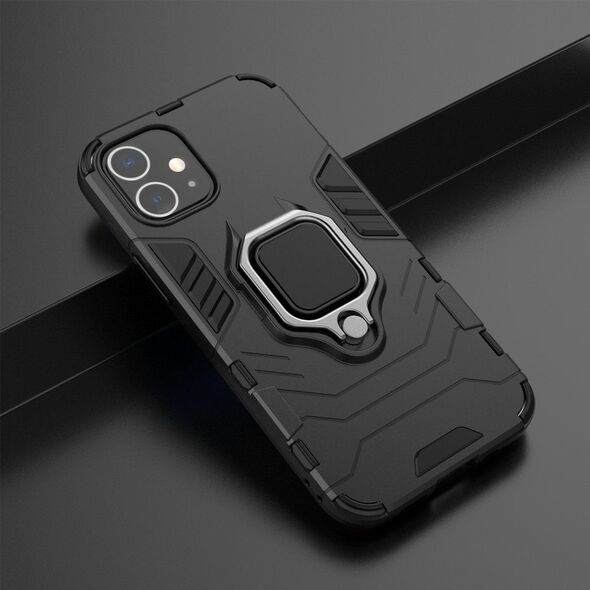 Hurtel Ring Armor pancerne hybrydowe etui pokrowiec + magnetyczny uchwyt iPhone 12 mini niebieski uniwersalny 7428417 9111201914537