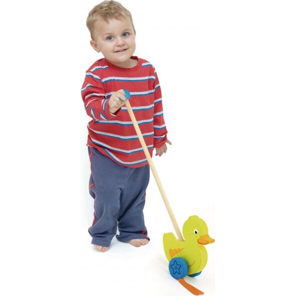 Viga Viga Toys Drewniany Pchacz Kaczuszka 7446537 6934510509613