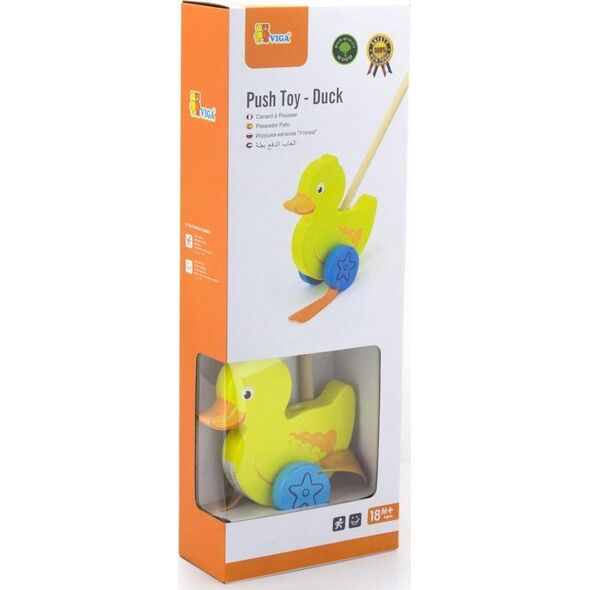 Viga Viga Toys Drewniany Pchacz Kaczuszka 7446537 6934510509613