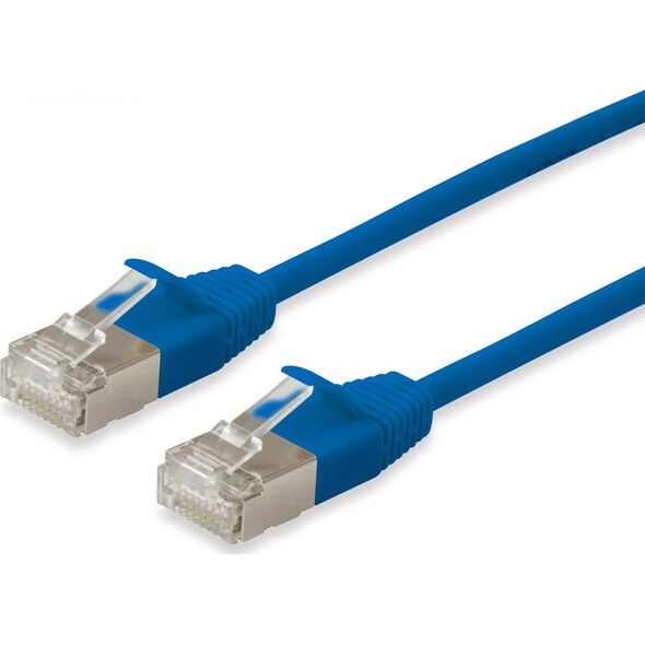 Equip Equip Patchkabel Cat6A S/FTP 2xRJ45 1.00m blau (SSTP) Slim 7467243 4015867209769