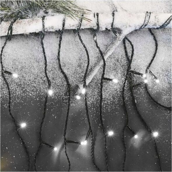 Emos Komplet choinkowy sople XMAS icicle różne tryby 9W 600LED 10m IP44 zimny biały ZY1448 7475580 8592920095737