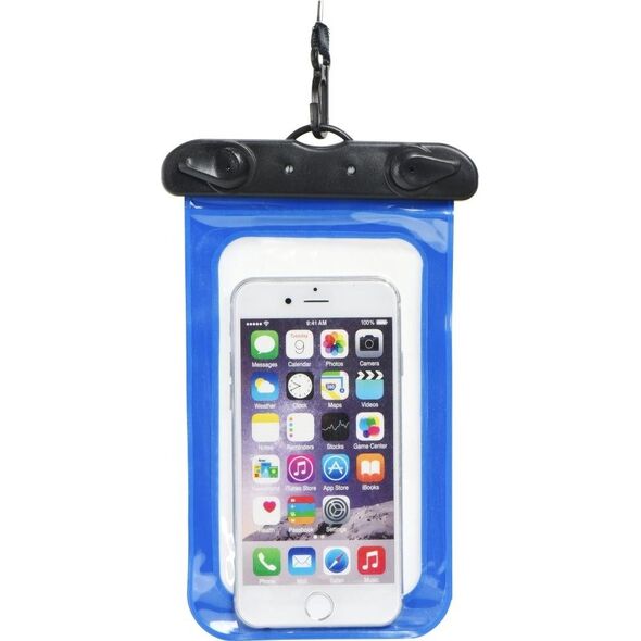 Partner Tele.com Etui Wodoodporne uniwersalne z plastikowym zamknięciem - niebieski 7499601 5901737273987