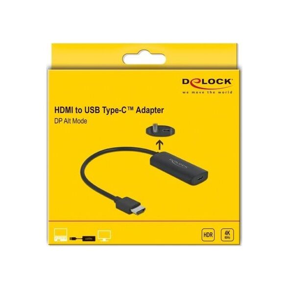 Adapter USB Delock 63251 USB-C - HDMI Czarny  (63251) 7532087 4043619632510