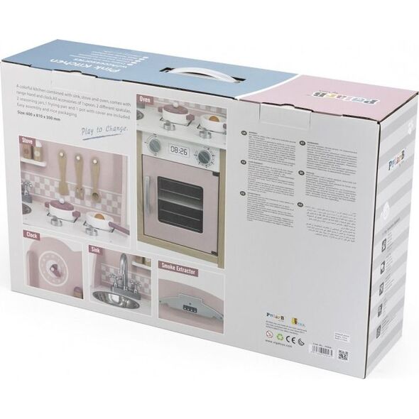Viga Toys Viga 44046 PolarB Kuchnia z akcesoriami silver-pink 7532393 6971608440465