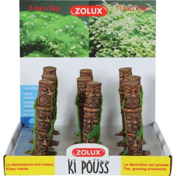 Zolux Dekoracja akwarystyczna Kipouss totem 1 kolumna- z nasionami żywych roślin 7544658 3336023521787