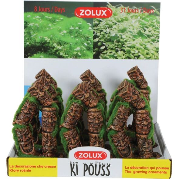Zolux Dekoracja akwarystyczna Kipouss totem 2 kolumny- z nasionami żywych roślin 7544659 3336023521794