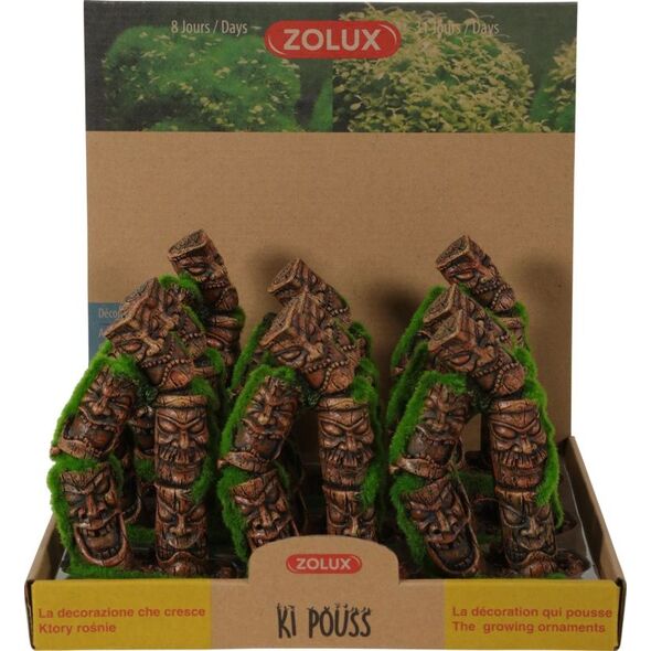 Zolux Dekoracja akwarystyczna Kipouss totem 2 kolumny- z nasionami żywych roślin 7544659 3336023521794