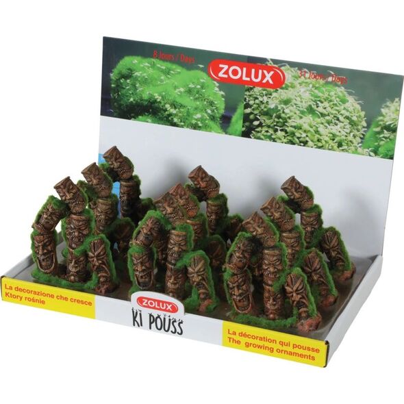 Zolux Dekoracja akwarystyczna KIPOUSS totem 3 kolumny- z nasionami żywych roślin 7544660 3336023521800