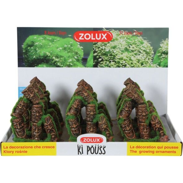 Zolux Dekoracja akwarystyczna KIPOUSS totem 3 kolumny- z nasionami żywych roślin 7544660 3336023521800