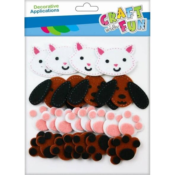 Craft with Fun CF OZDOBA DEK FILC KOTEK SPRZYL 24SZT MIX 12/288 7615608 5908275111351