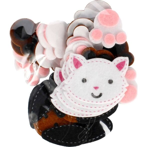 Craft with Fun CF OZDOBA DEK FILC KOTEK SPRZYL 24SZT MIX 12/288 7615608 5908275111351