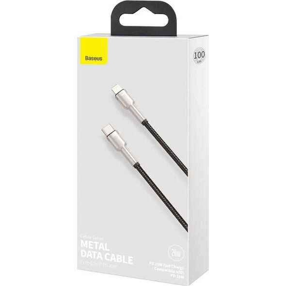 Kabel USB Baseus USB-C - Lightning 1 m Czarny (CATLJK-A01) 7686441 6953156202061