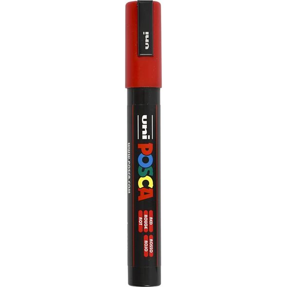 MARKER Z FARBĄ PLAKATOWĄ UNI PC-5M POSCA, CZERWONY 7702668 4902778916131