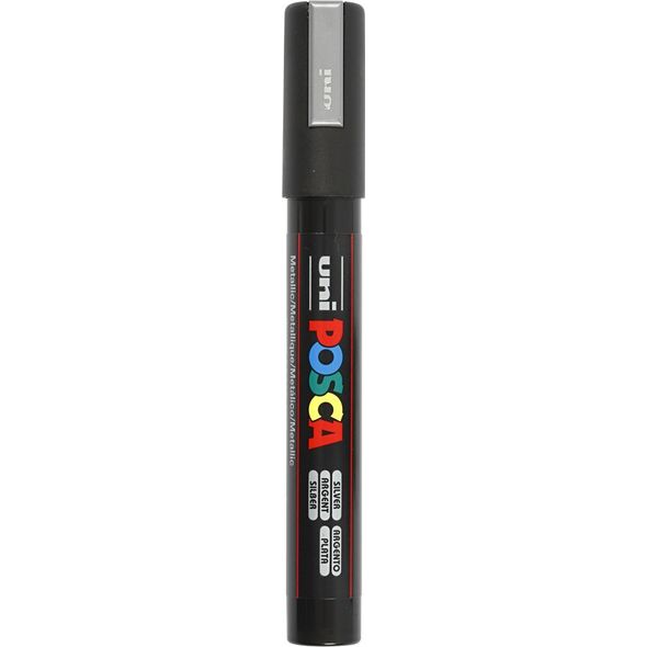 MARKER Z FARBĄ PLAKATOWĄ UNI PC-5M POSCA, SREBRNY 7702669 4902778916278