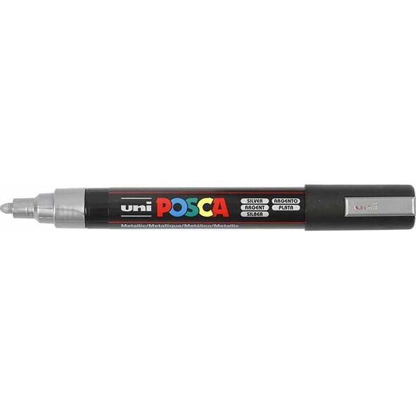 MARKER Z FARBĄ PLAKATOWĄ UNI PC-5M POSCA, SREBRNY 7702669 4902778916278
