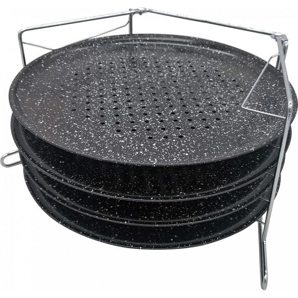 KingHoff ZESTAW 4 BLACH DO PIECZENIA PIZZY KINGHOFF KH-1553 7829168 5908287215535