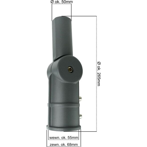 GTV Adapter regulowany do lamp słupów ulicznych LED 100W SA2 GTV 0864 7831201 5901867190864