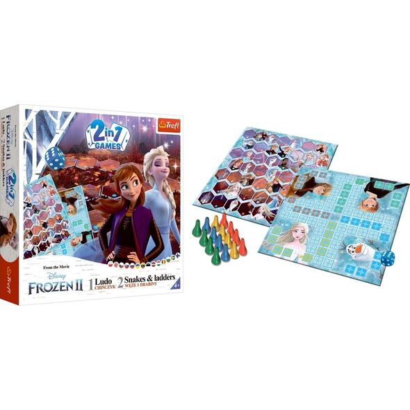 Trefl Gra 2w1 Chinczyk Węże i drabiny Frozen 2 7842588 5900511020687