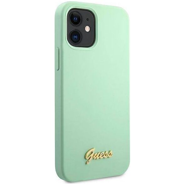 Guess Etui Guess GUHCP12SLSLMGGN Apple iPhone 12 mini zielony/green hardcase Metal Logo Script 7845429 3700740494578
