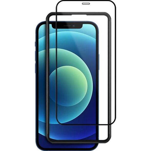 Crong Crong Anti-Bacterial 3D Armour Glass Szkło hartowane 9H na cały ekran iPhone 12 Mini + ramka instalacyjna 7887750 5907731986977