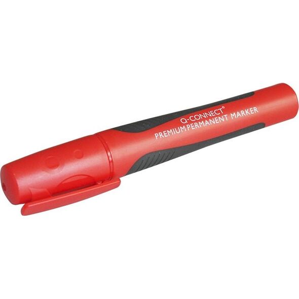 Q-Connect Marker do tablic Q-CONNECT Premium, gum. rękojeść, okrągły, 2-3mm (linia), czerwony 7922376 5705831261112