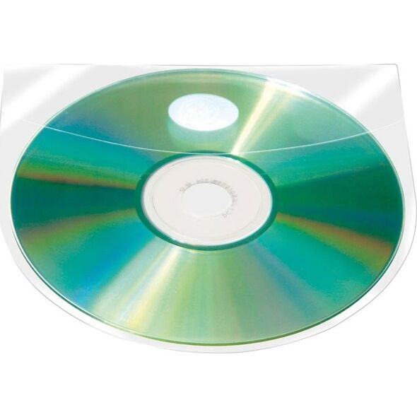 Q-Connect Kieszeń samoprzylepna Q-CONNECT, na 2-4 płyty CD/DVD, 127x127mm, 10szt. 7922428 5705831270329