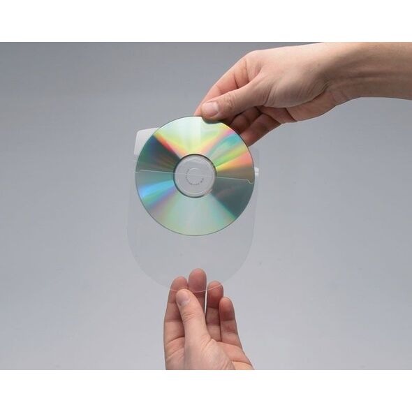 Q-Connect Kieszeń samoprzylepna Q-CONNECT, na 2-4 płyty CD/DVD, 127x127mm, 10szt. 7922428 5705831270329