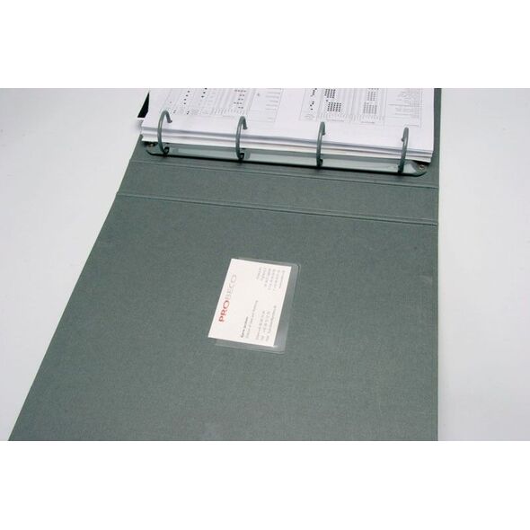 Q-Connect Kieszeń samoprzylepna Q-CONNECT, na wizytówki, rozc. na kr. boku, 60x95mm, 10szt. 7922429 5705831270381