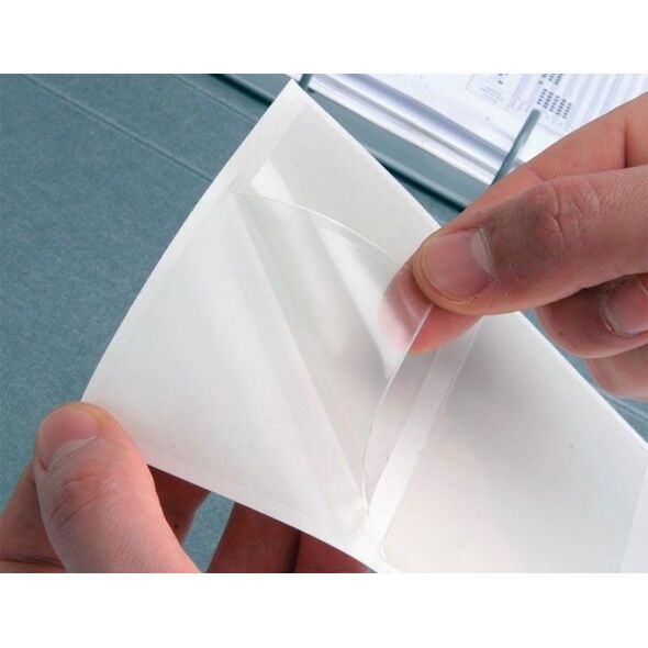 Q-Connect Kieszeń samoprzylepna Q-CONNECT, na wizytówki, rozc. na kr. boku, 60x95mm, 10szt. 7922429 5705831270381