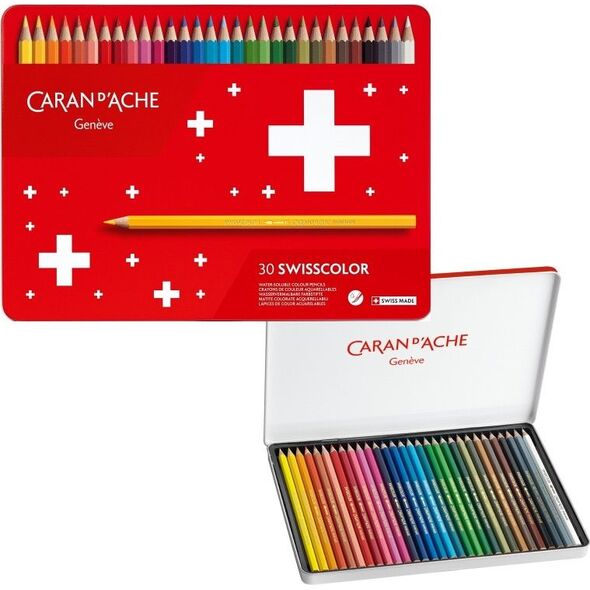 Caran d`Arche Kredki Swisscolor Aquarelle mix kolorów 30 sztuk 7922735 7610186020360