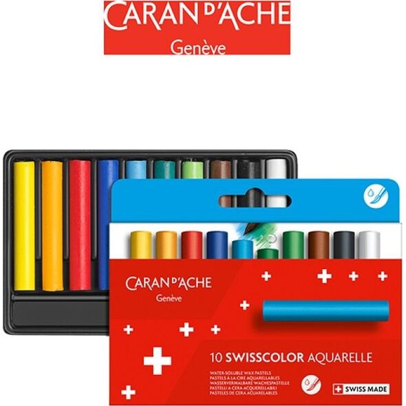 Caran d`Arche Kredki akwarelowe woskowe CARAN D'ACHE Swisscolor, kartonowe pudełko, 10 szt. 7922741 7630002343343