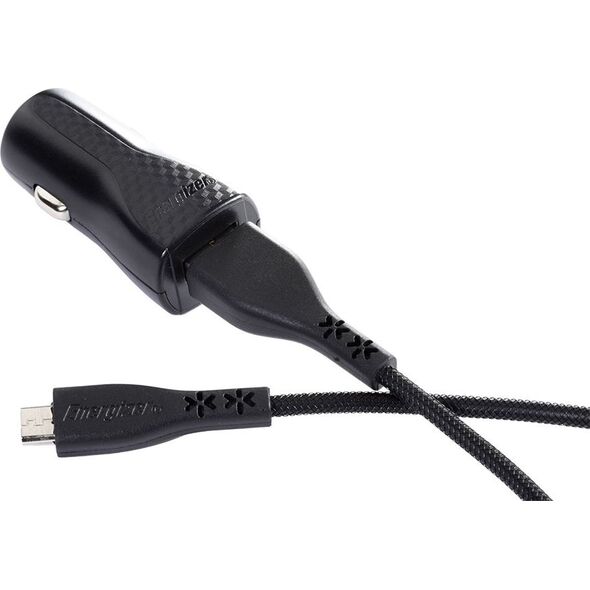 Ładowarka Energizer Energizer Hardcase Ładowarka samochodowa 1USB 1A z kablem micro czarna Lifetime 7924189 3492548226238