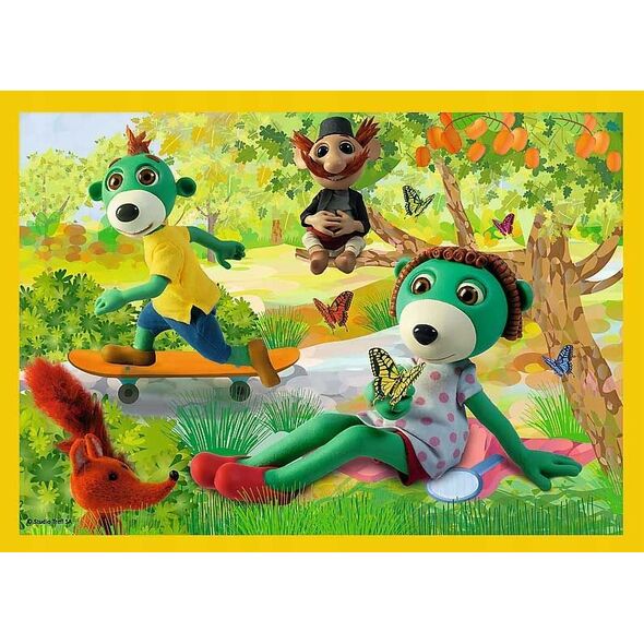 Trefl Puzzle 4w1 Wspólne zabawy Treflików. Rodzina Treflików 34358 7983159 5900511343588
