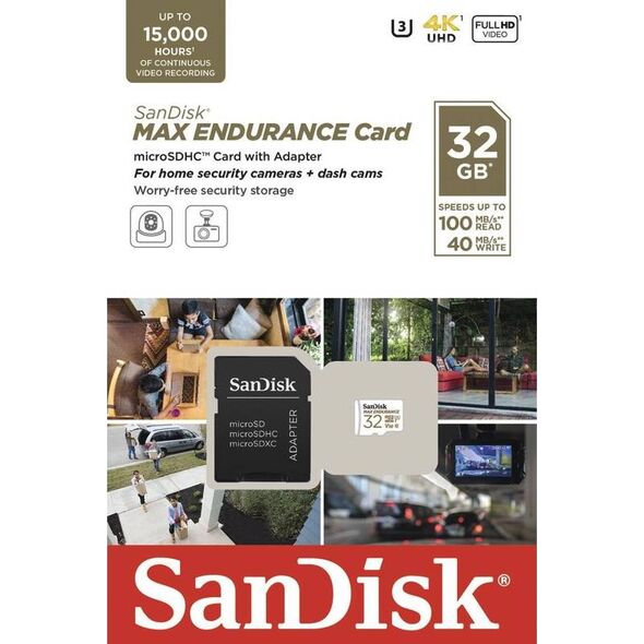 Karta SanDisk Max Endurance MicroSDHC 32 GB Class 10 UHS-I/U3 V30 (SDSQQVR-032G-GN6IA) 7984827 619659178482