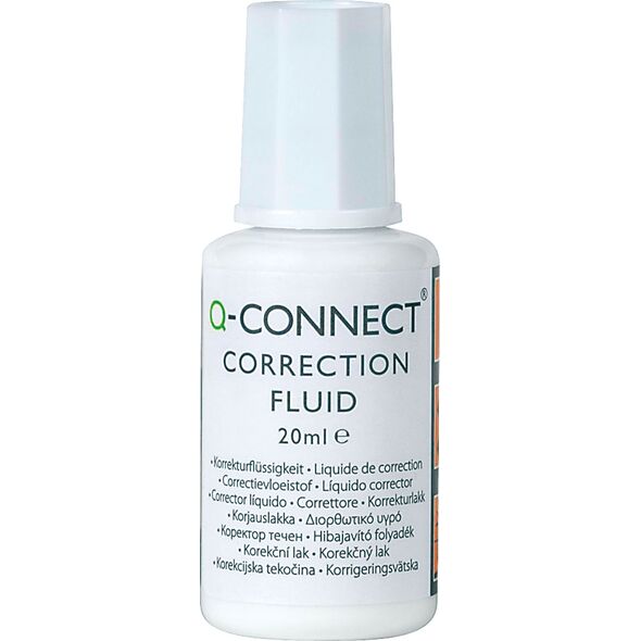 Q-Connect Korektor w płynie Q-CONNECT z pędzelkiem, 20ml 8011828 5705831105072
