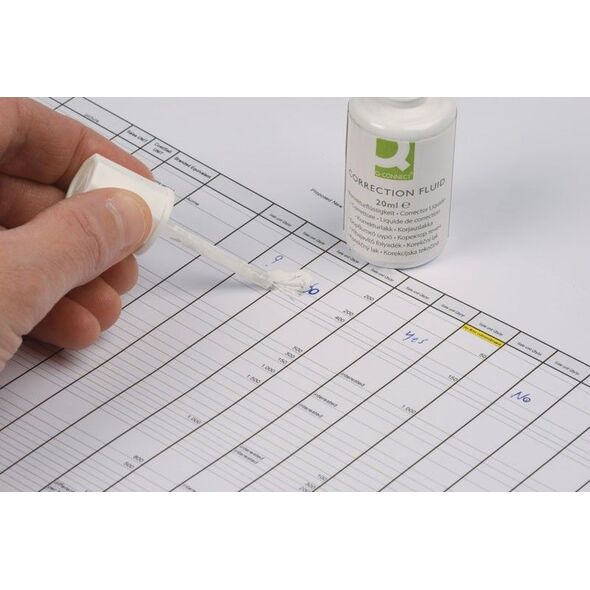 Q-Connect Korektor w płynie Q-CONNECT z pędzelkiem, 20ml 8011828 5705831105072