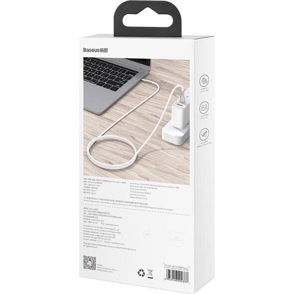 Kabel USB Baseus USB-C - USB-C 2 m Czarny (baseus_20210316145443) 8032340 6953156202368