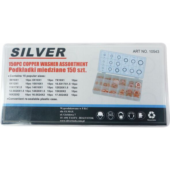 Silver PODKŁADKI MIEDZIANE 150 szt. /SILVER EX10543 8071240 5907589360875