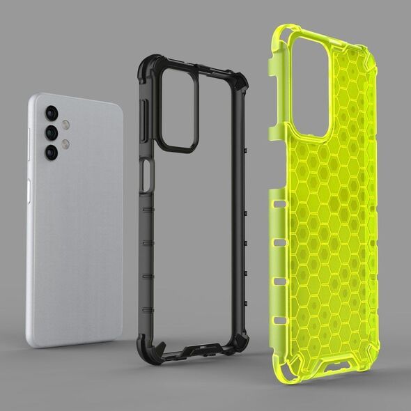 Hurtel Honeycomb etui pancerny pokrowiec z żelową ramką Samsung Galaxy A32 5G przezroczysty 8075326 9111201926301