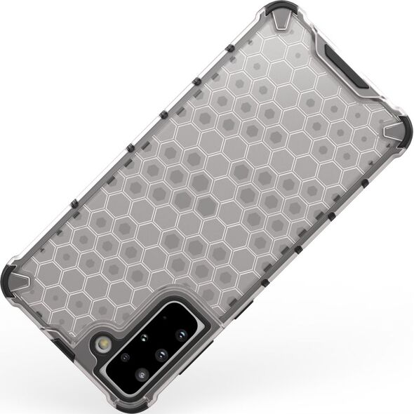 Hurtel Honeycomb etui pancerny pokrowiec z żelową ramką Samsung Galaxy S21+ 5G (S21 Plus 5G) czarny 8075357 9111201917279