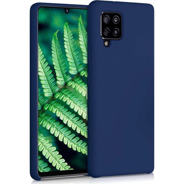 Hurtel Silicone Case elastyczne silikonowe etui pokrowiec Samsung Galaxy A42 5G niebieski 8089652 9111201926448