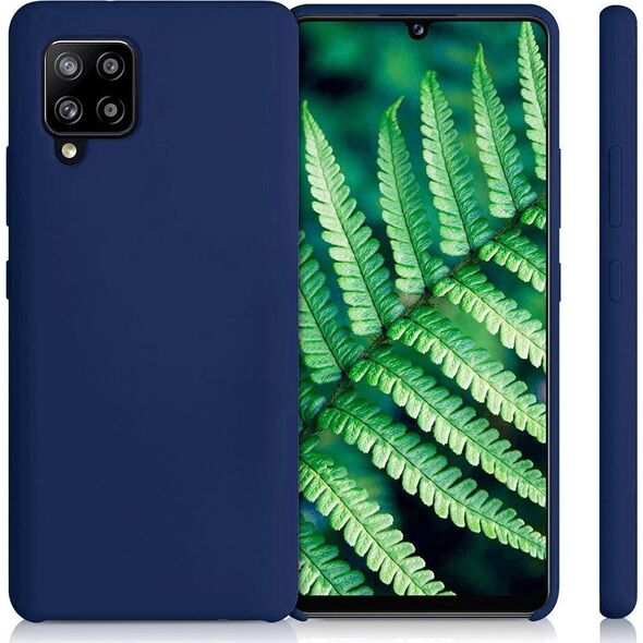 Hurtel Silicone Case elastyczne silikonowe etui pokrowiec Samsung Galaxy A42 5G niebieski 8089652 9111201926448